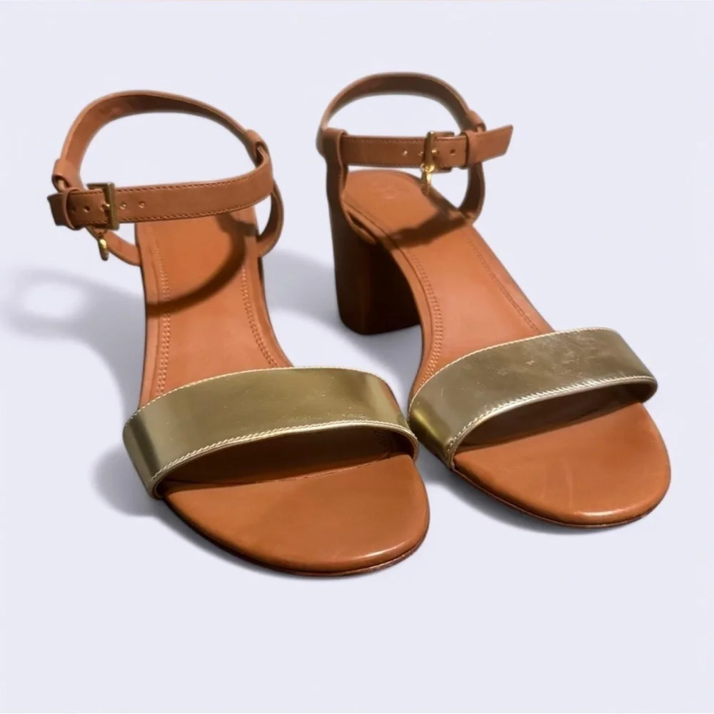 Tory Burch Laurel Leather Block Heel Sandals